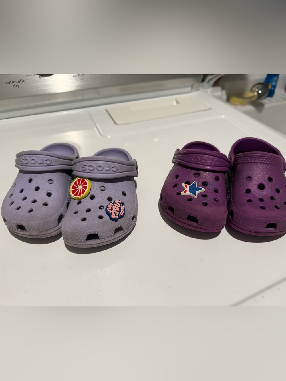 CROCS Kids Lightweight Clogs in Lavender and Purple